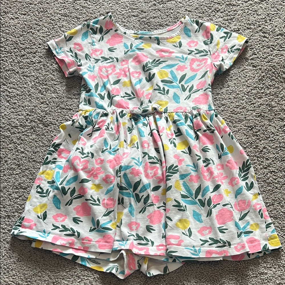 🔵Fame Forever Pink and Blue Crew Neck Sundress